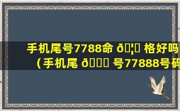 手机尾号7788命 🦍 格好吗（手机尾 🐕 号77888号码好吗）